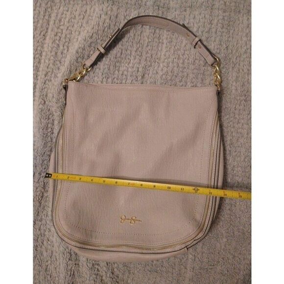 Jessica Simpson Hobo Bag Gray Boho Hippie Classic - Picture 6 of 8
